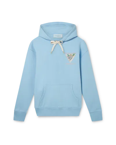 Casablanca Paris Maison De Reve Hooded Sweatshirt In Blue
