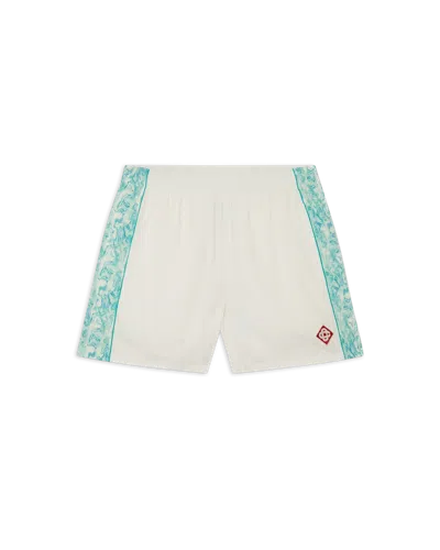 Casablanca Paris Maison Des Palmiers Track Shorts In White
