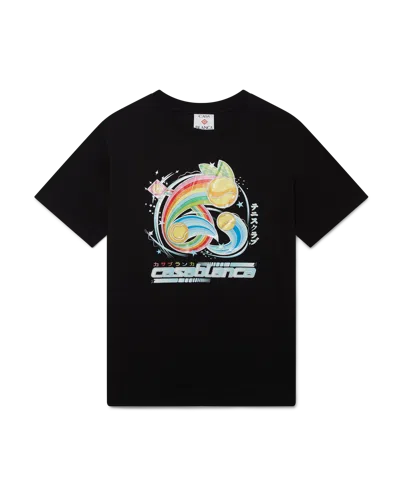 Casablanca Paris Manga Tennis Ball Short Sleeve T-shirt In Multi