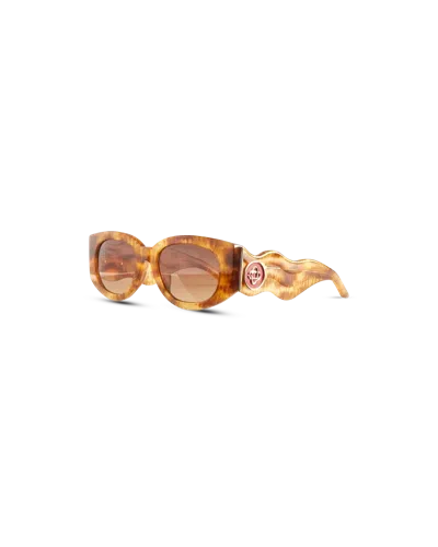 Casablanca Paris Memphis Gold & Brown Sunglasses By  In Multi