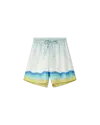 Casablanca Paris Memphis Icon Silk Shorts In White