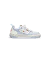 Casablanca Paris Women's Court White & Powder Blue Sneaker In Light Blue In Blue