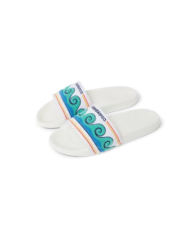 Casablanca Paris Men's Greco Wave Terry Slider In Multi