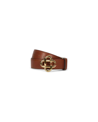 Casablanca Paris Mens Cinnamon Leather Belt In Multi