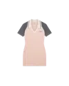 Casablanca Paris Merino Tennis Polo Dress In Pink