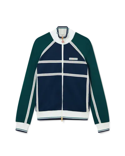 Casablanca Paris Mesh Tape Track Jacket In White In Multi