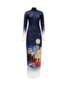Casablanca Paris Midnight Acropolis Mesh Dress In Blue