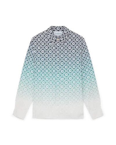 Casablanca Paris Midnight Gradient Monogram Long-sleeve Shirt In Multi