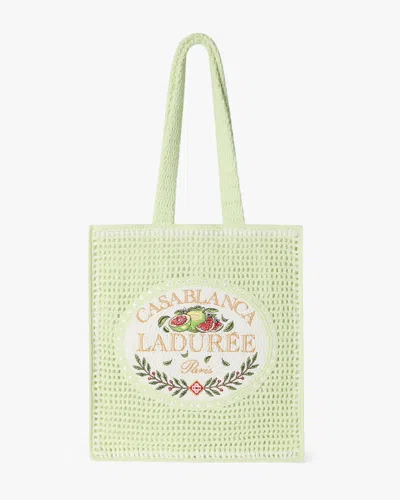 Casablanca Paris Mint Laduree X Casablanca Crochet Bag By  In Green