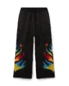 Casablanca Paris Mohair Flame Laurel Trousers In Black In Black