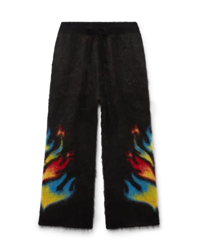 Casablanca Paris Mohair Flame Laurel Trousers In Black