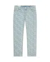 Casablanca Paris Monogram Bleached Denim Trousers In Multi