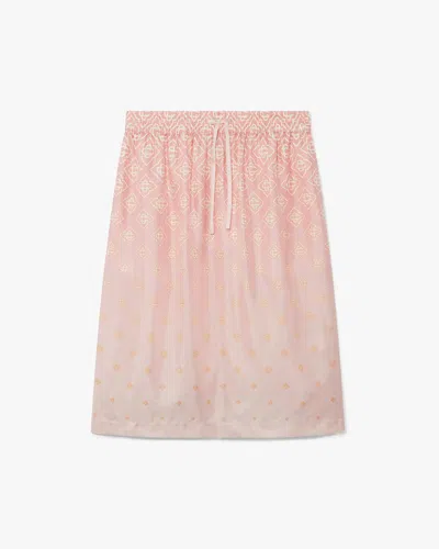 Casablanca Paris Monogram Degrade Silk Skirt In Pink