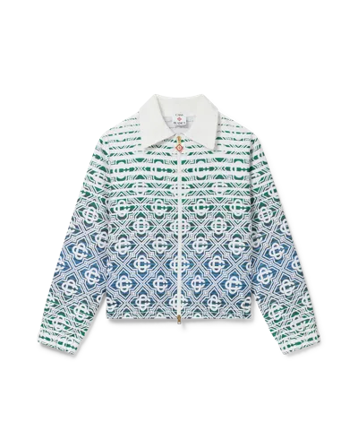 Casablanca Paris Monogram Gradient Towelling Jacket In Blue