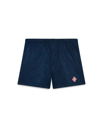 Casablanca Paris Monogram Jacquard Swim Shorts In Blue