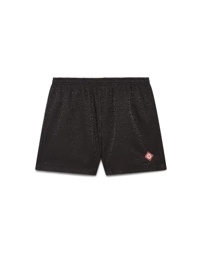 Casablanca Paris Monogram Jacquard Swim Shorts In Black