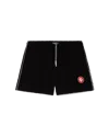 Casablanca Paris Monogram Jacquard Towelling Shorts In Black