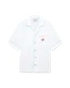Casablanca Paris Monogram Short-sleeve Towelling Shirt In White