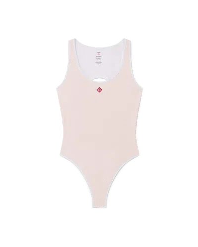 Casablanca Paris Monogram Swimsuit In Pink