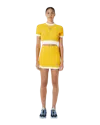 Casablanca Paris Monogram Terry Skirt In Yellow