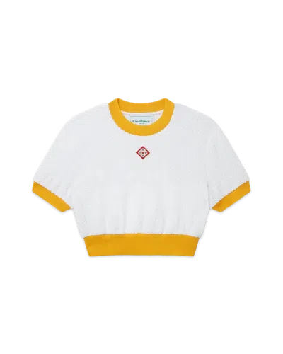 Casablanca Paris Monogram Terry Top In White