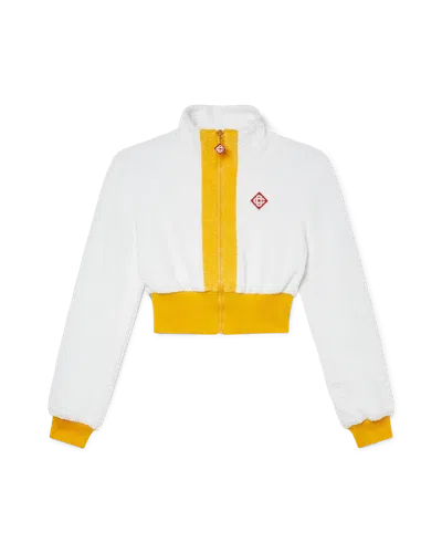 Casablanca Paris Monogram Terry Track Top In Yellow In White