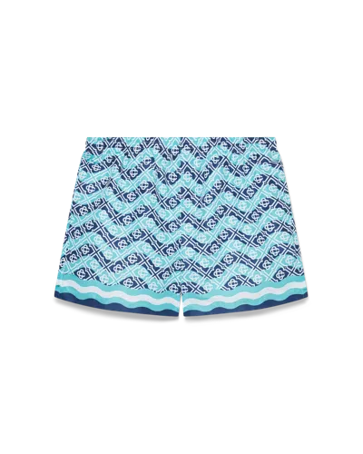 Casablanca Paris Monogram Wave Swim Shorts In Multi