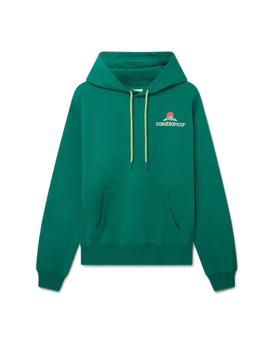 Casablanca Paris Montagne Hooded Sweatshirt In Green