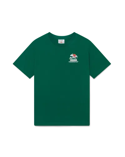 Casablanca Paris Montagne Ondulee Short-sleeve T-shirt In Green