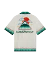 Casablanca Paris Montagne Ondulee Silk Short-sleeve Shirt In Multi