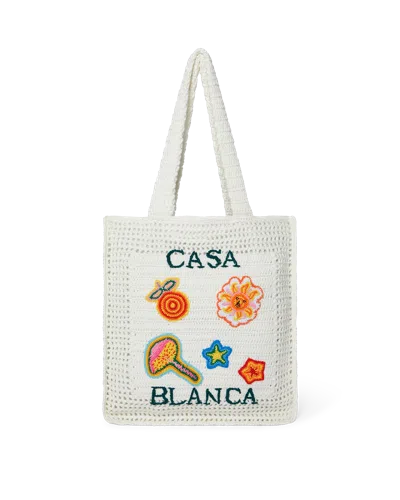 Casablanca Paris Motif Crochet Bag By  In Multi