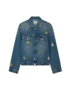 Casablanca Paris Motif Denim Jacket In Blue In Blue