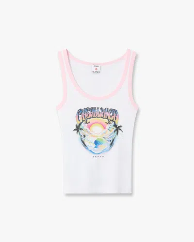 Casablanca Paris Multicolour Airspray Printed Tank Top In Multicolor