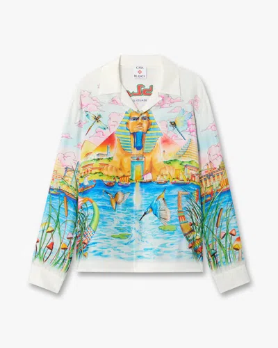 Casablanca Paris Multicolour Egypt As It Was Long Sleeve Linen Shirt
