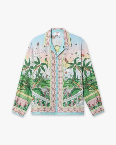Casablanca Paris Multicolour Laduree X Casablanca Long Sleeve Silk Shirt