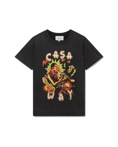 Casablanca Paris Music For The People Short-sleeve T-shirt In Black