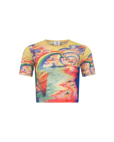 Casablanca Paris Nature's Teacher Mesh Baby T-shirt In Multi