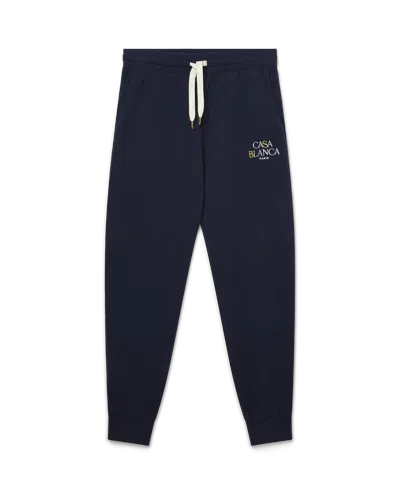 Casablanca Paris Navy Logo Sweatpant In Multi