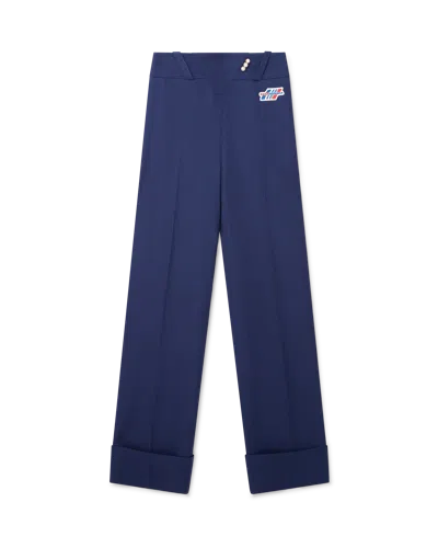 Casablanca Paris Navy Waist Panel Trousers In Blue