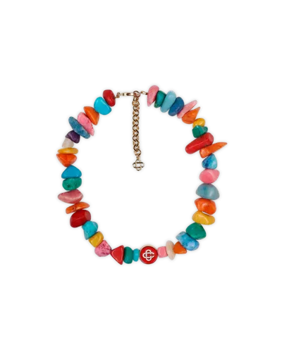 Casablanca Paris Nigerian Pebble Stone Necklace By  In Multi