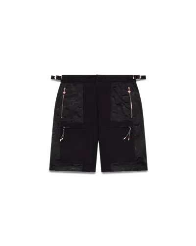 Casablanca Paris Nylon Mountain Camo Cargo Shorts In Black
