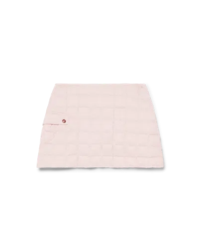Casablanca Paris Nylon Quilted Mini Skirt In Pink