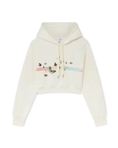 Casablanca Paris Off-white Butterfly Hooded Sweatshirt