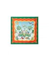 Casablanca Paris Palm Springs Tennis Club Medium Silk Scarf By  In Green