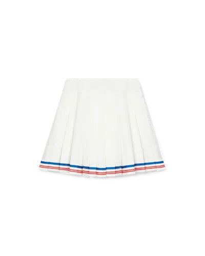Casablanca Paris Par Avion Printed Tennis Skirt In Blue In Gray