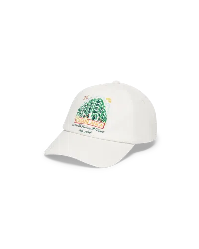 Casablanca Paris Paris Store Embroidered Cap By  In White