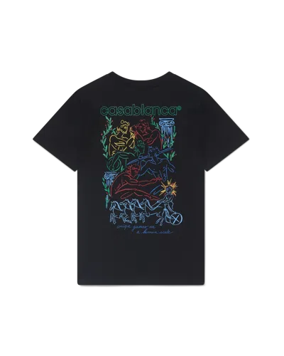 Casablanca Paris Pentathlon Short-sleeve T-shirt In Black