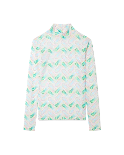 Casablanca Paris Ping Pong Mesh Top In Multi