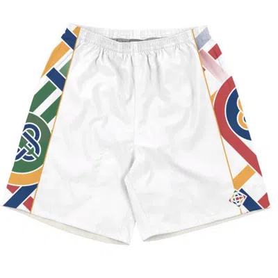 Casablanca Paris Ping Pong Shell Suit Track Shorts In White