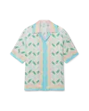 Casablanca Paris Ping Pong Short-sleeve Silk Shirt In Multi